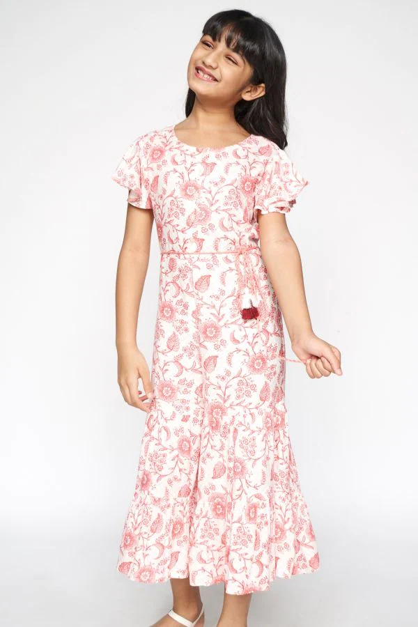 Buy Pink Ethnic Motifs Flared Jumpsuit Online at Best Price at Global Desi FW21GKR902JSRY